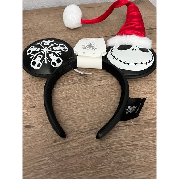 Disney Accessories - BNWT Disney Parks Nightmare Before Christmas Jack with Santa Hat Ears Headband